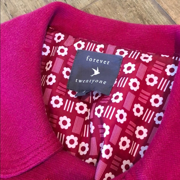 Darling magenta coat Forever 21 - Picture 2 of 8